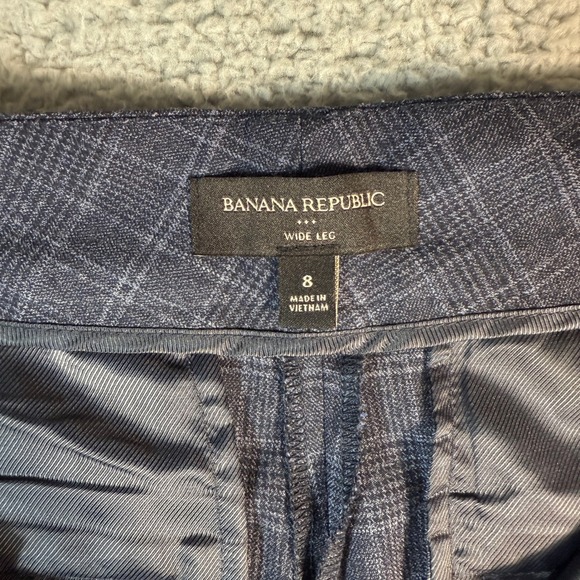 Banana Republic Pant Womens Size 8 Wide Leg Flannel Trouser - Picture 4 of 12